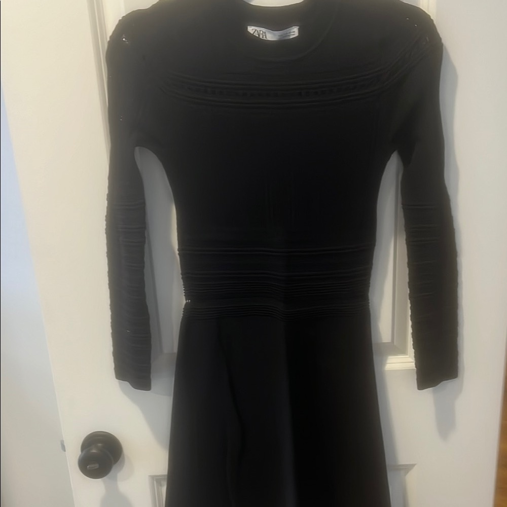 Zara Black Long Sleeve Dress